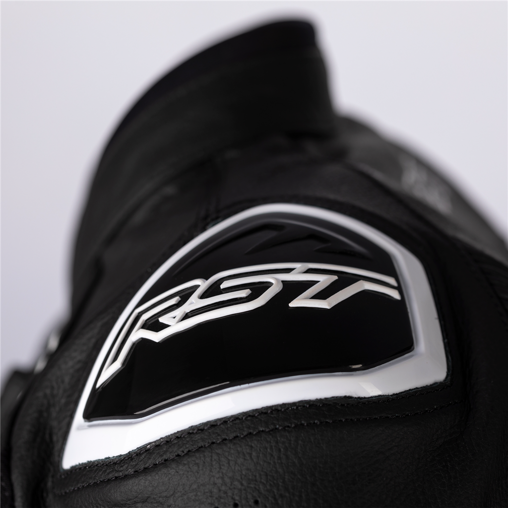 RST S1 CE AAA Ladies Leather Motorcycle Motorbike Sports Jacket - Black White