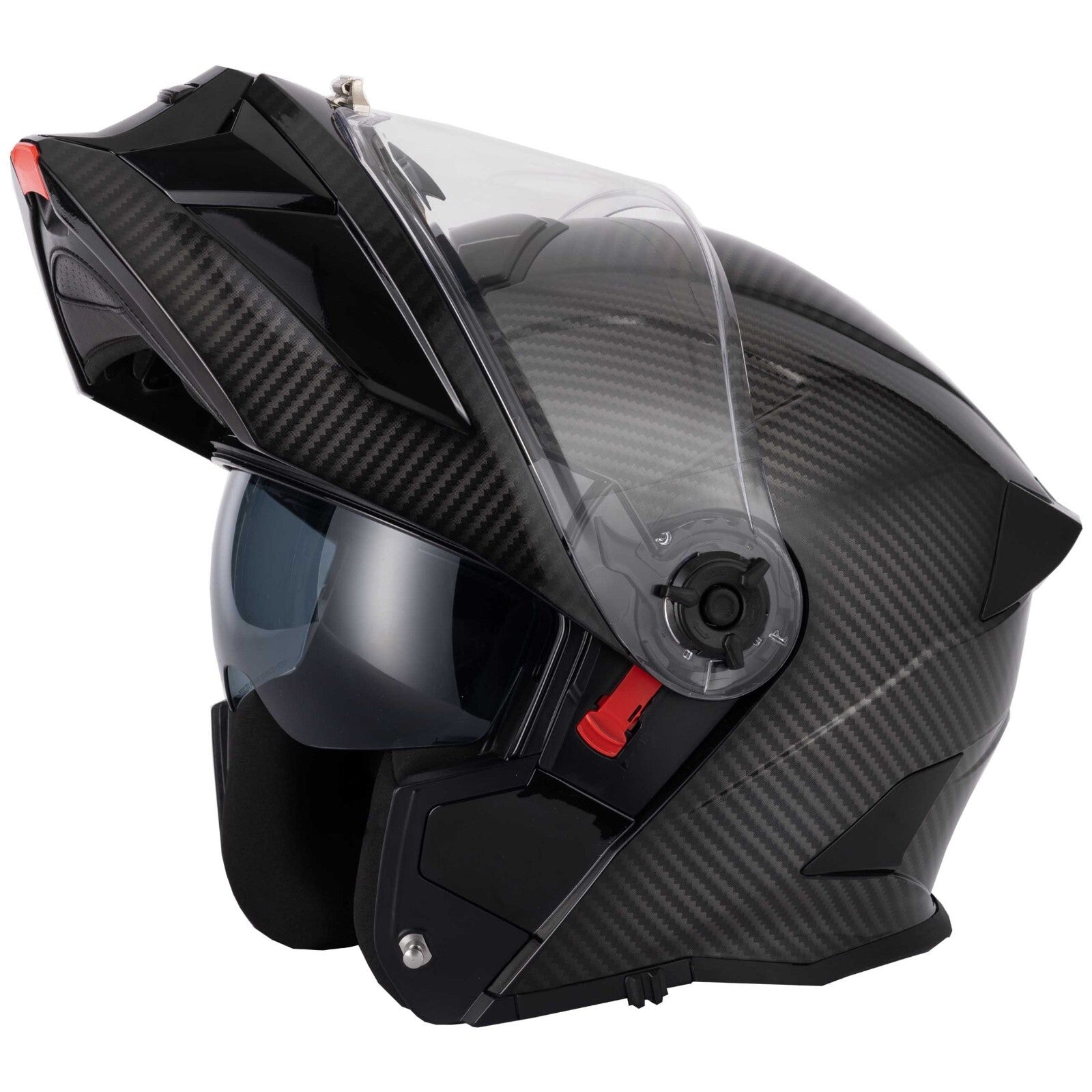 VCAN H276 Sonic Flip Front Carbon Effect ECE 2206 Motorcycle Motorbike Helmet
