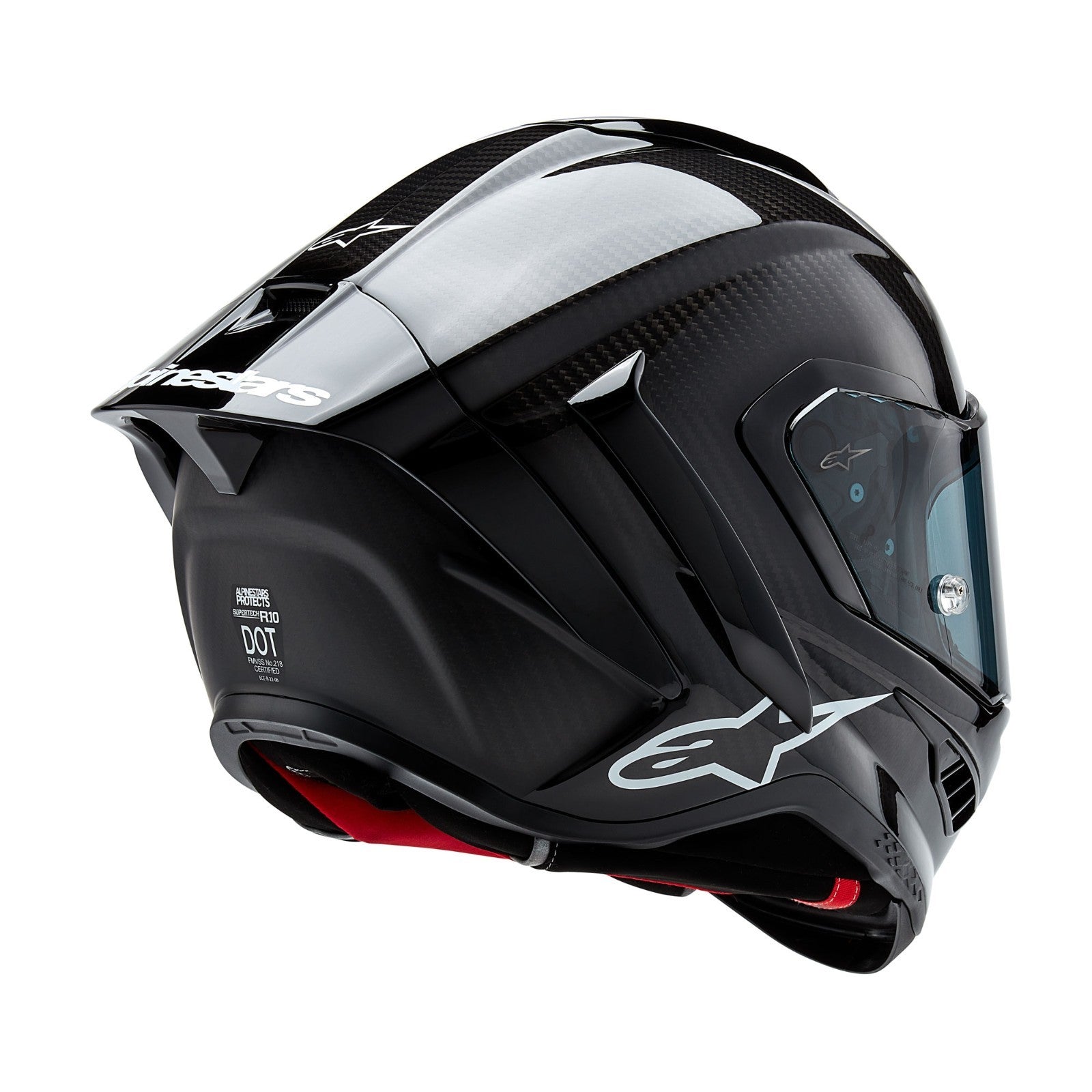 Alpinestars Supertech R10 Solid Carbon Fiber FIM Motorcycle Motorbike Helmet