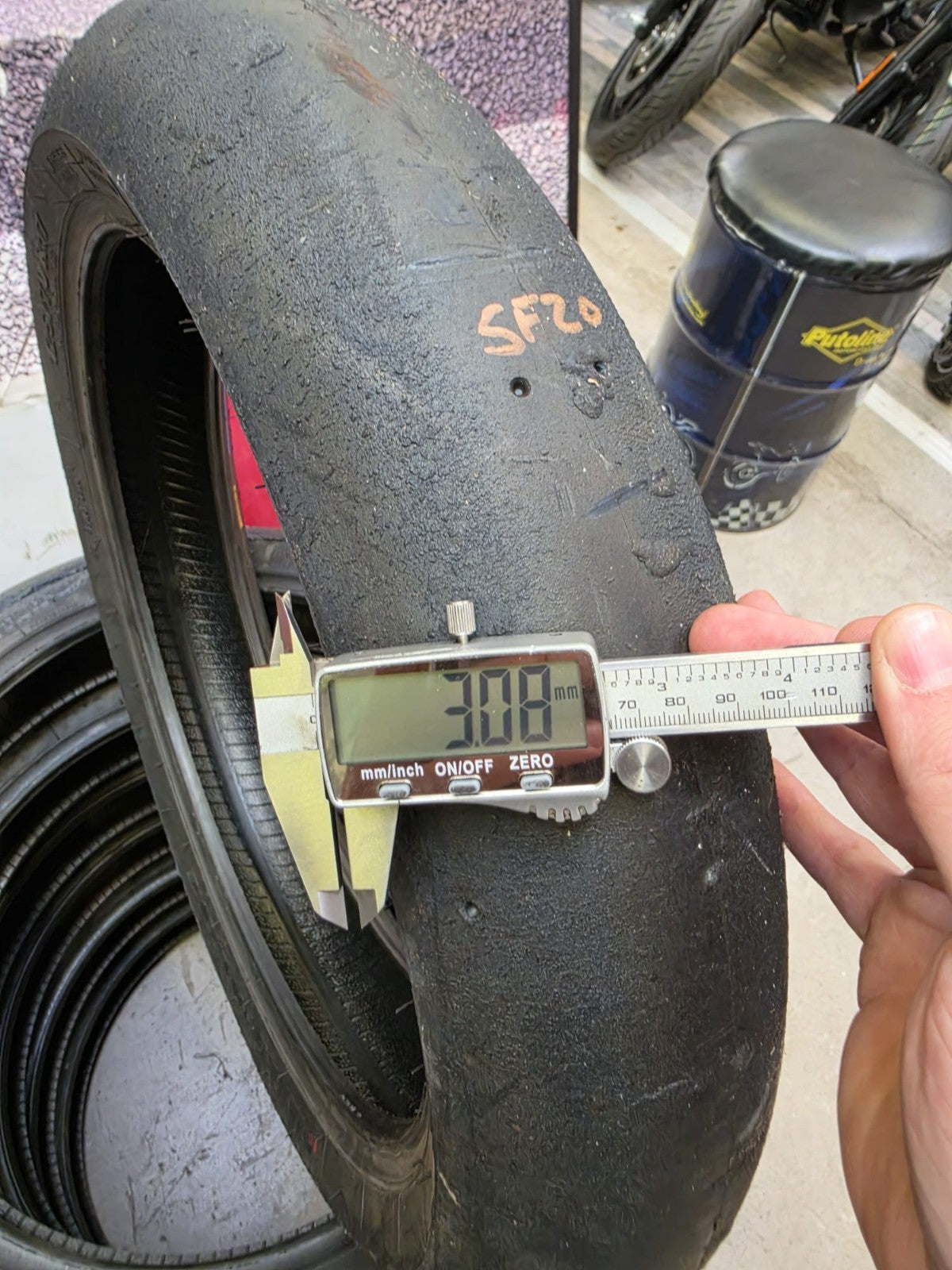 Pirelli Diablo Superbike SC1 125/70-17 Used BSB Scrub Motorcycle Tyre - SF20