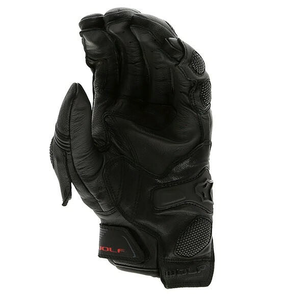Wolf 2475 Kangaroo GT-S Sport Leather Motorcycle Motorbike Glove - Black