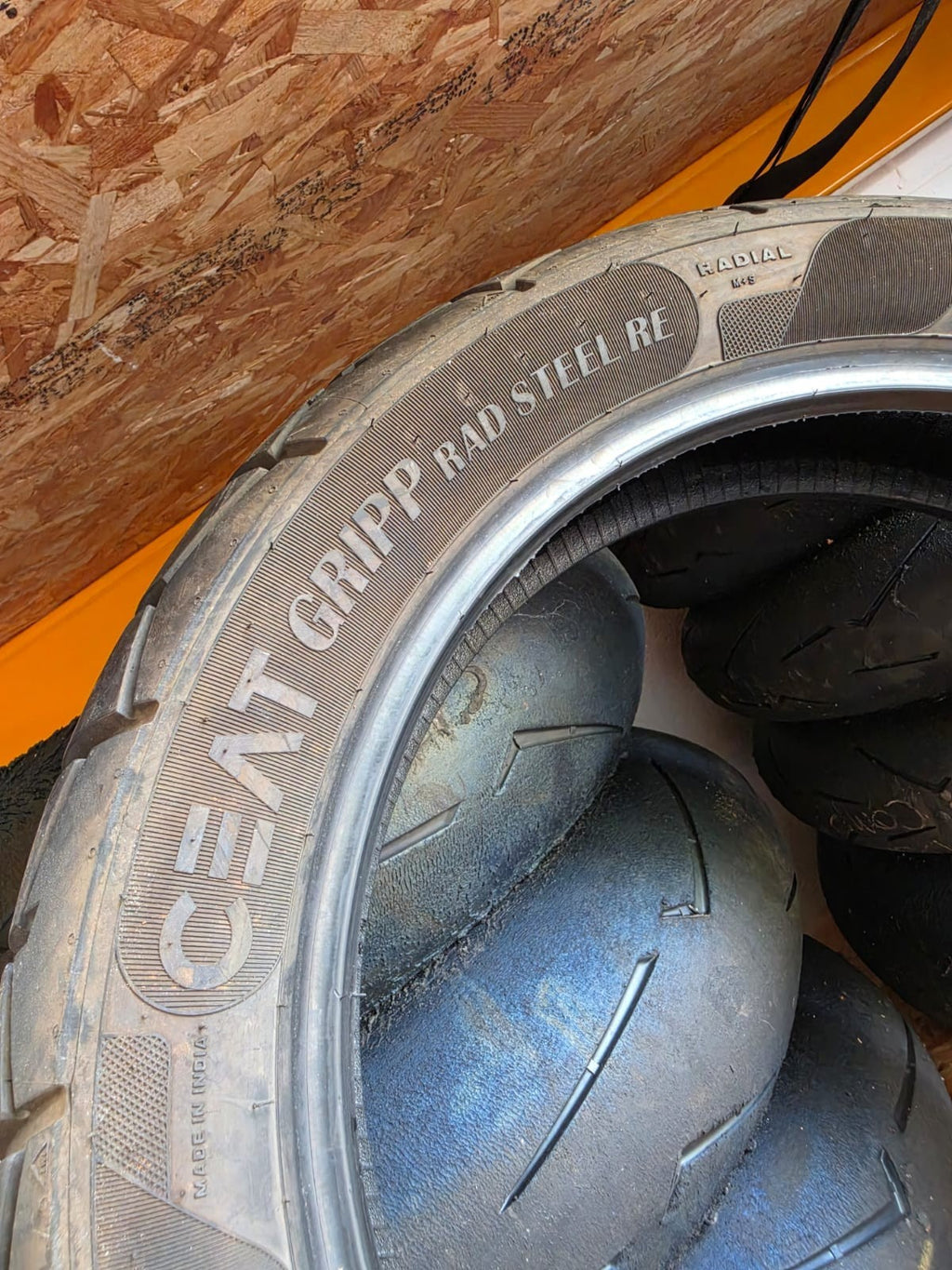 CEAT Gripp Rad Steel RE 140/80-17 part worn tyre