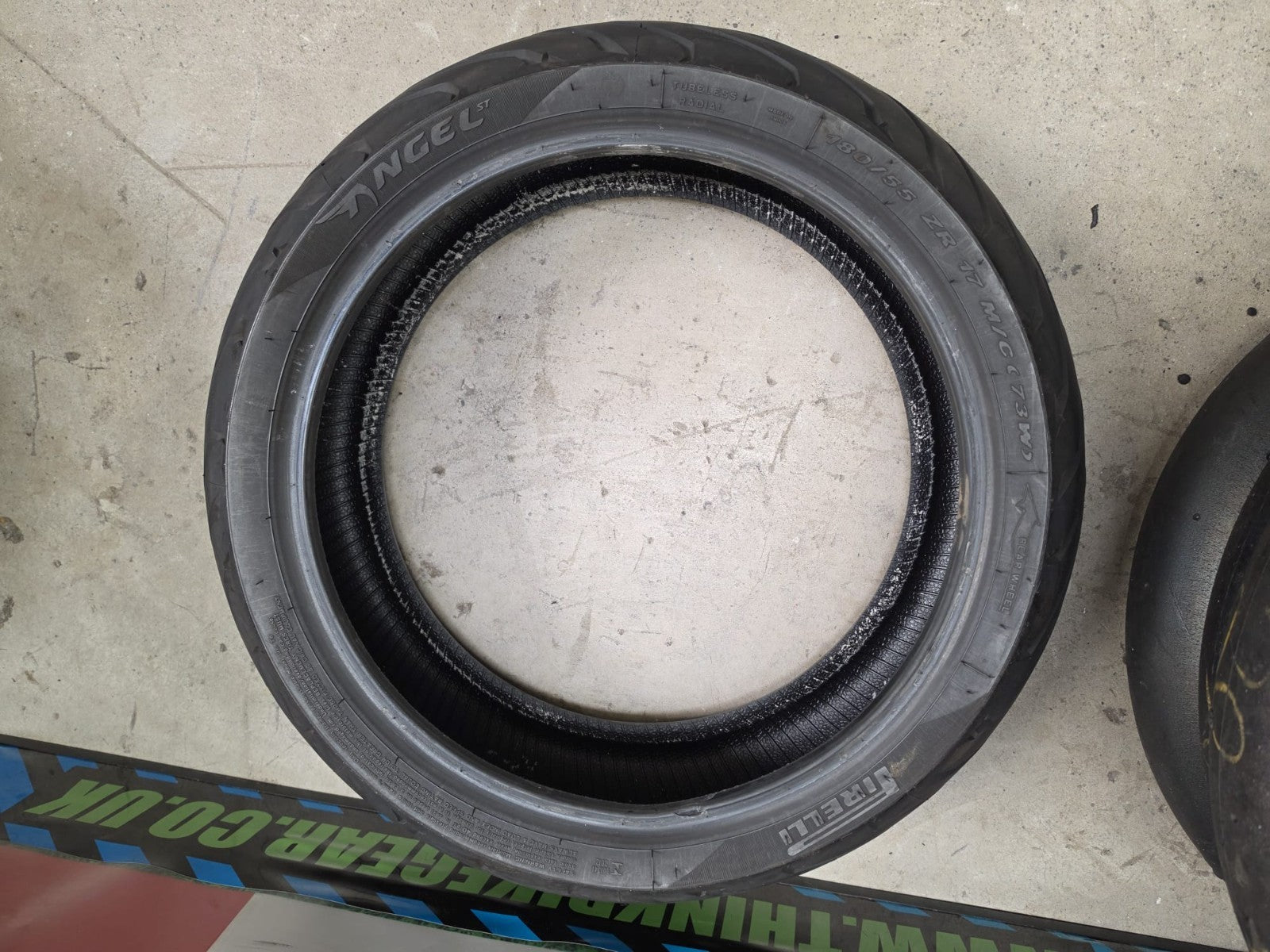 Pirelli Angel ST 180/55 17 rear motorcycle tyre- used, good condition tyre