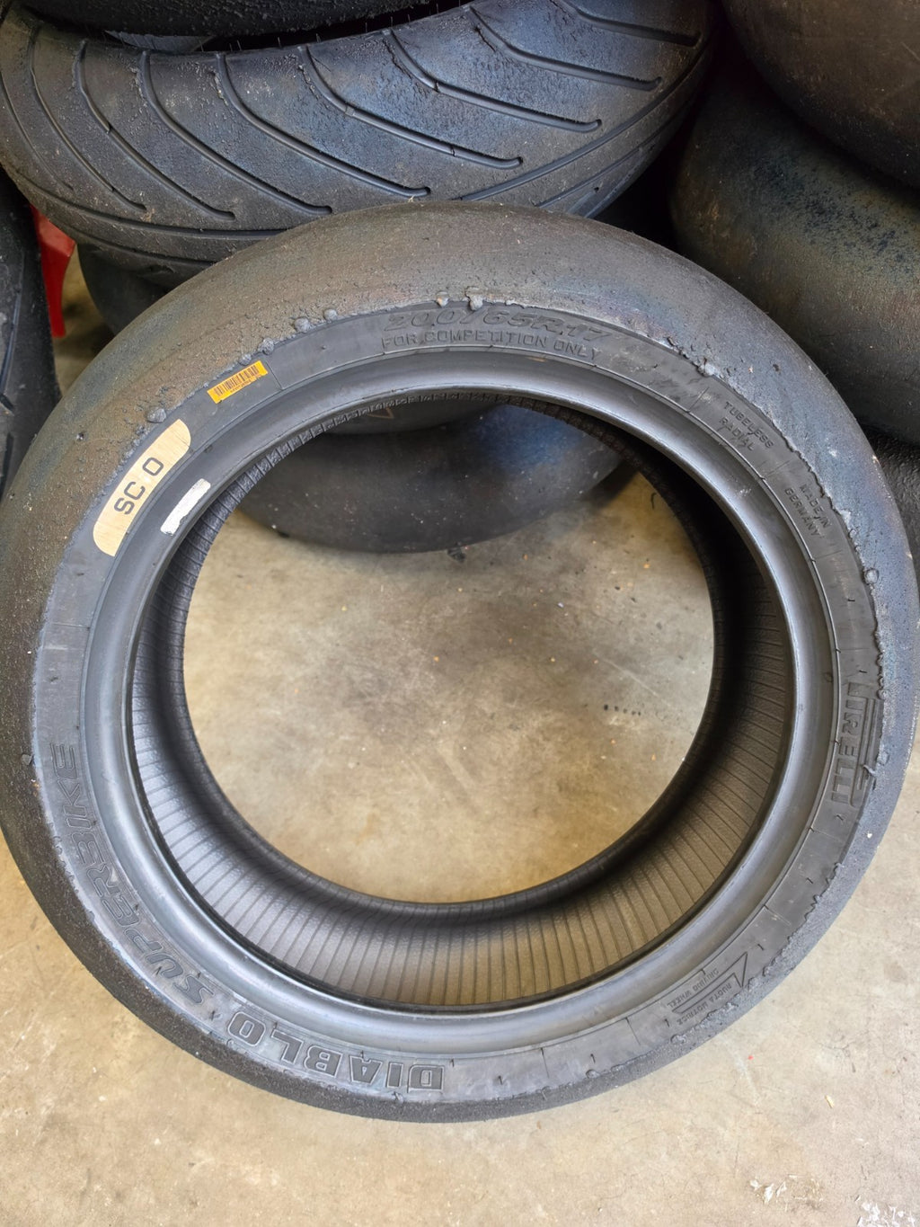 Pirelli Diablo Superbike SC0 200/65-17 Used BSB Scrub Motorcycle Tyre - RS12