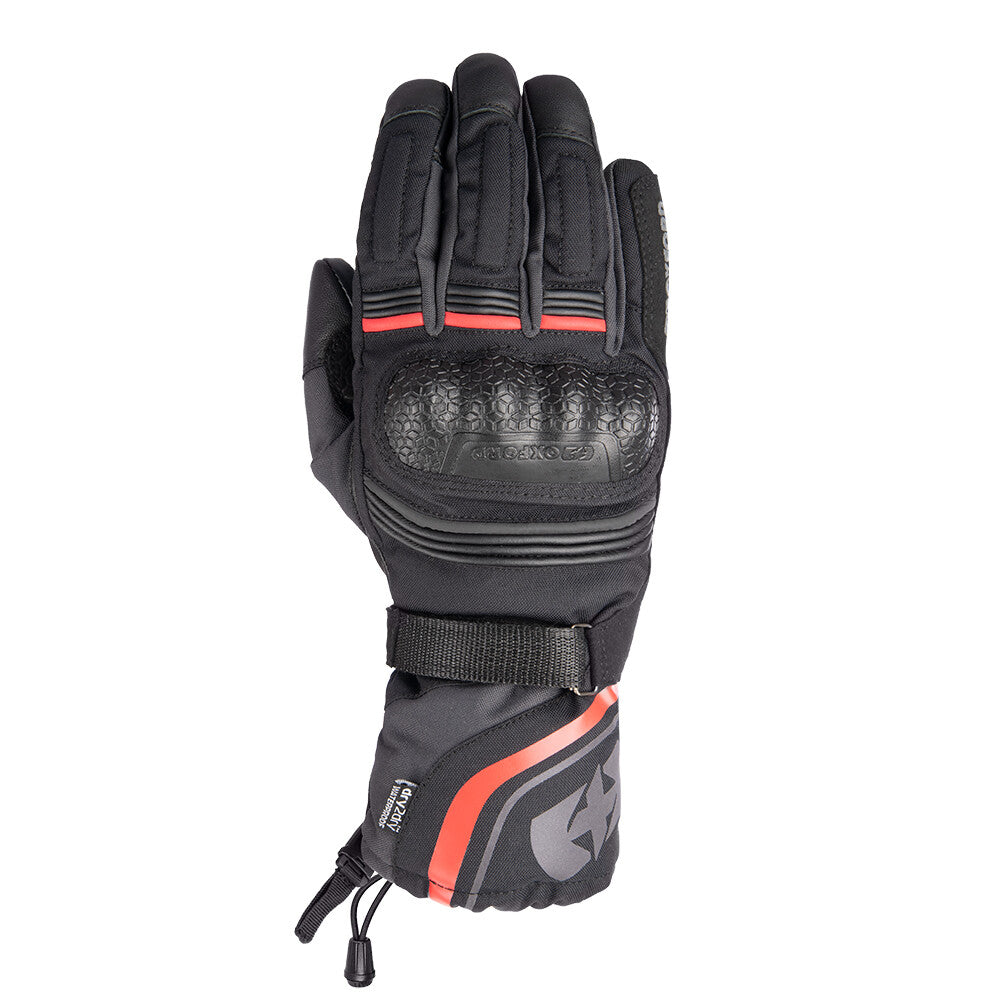 Oxford Montreal 4.0 Motorcycle Motorbike Waterproof Dry2Dry Glove Black Grey Red
