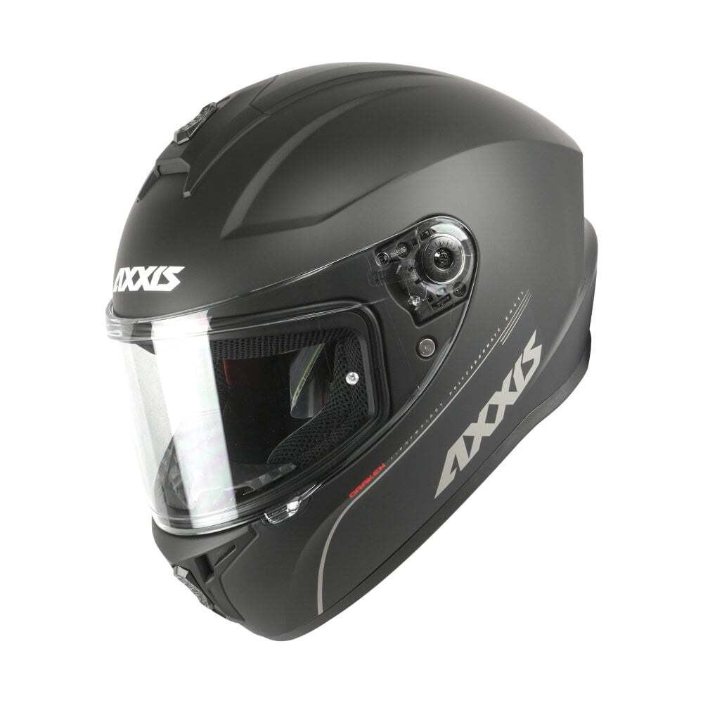 Draken S Solid Full Face ECE 2206 Motorcycle Motorbike Helmet Plain Matt Black