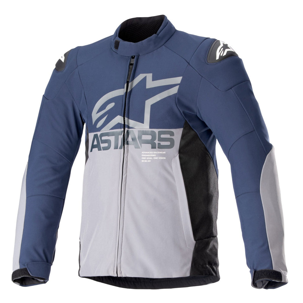 Alpinestars SMX Waterproof Motorcycle Motorbike Softshell Jacket Navy Dark Grey