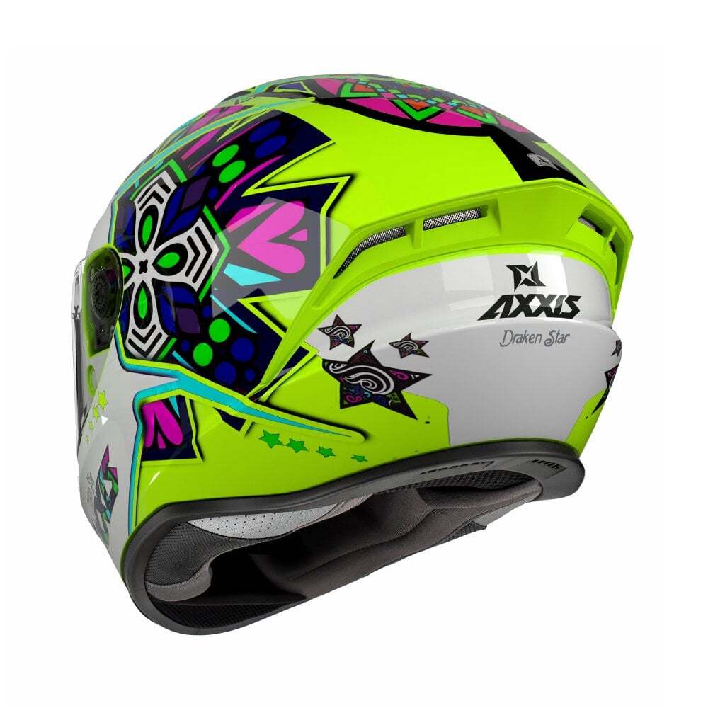 Draken S Star C3 Full Face ECE 2206 Motorcycle Motorbike Helmet Gloss Fluo Yell