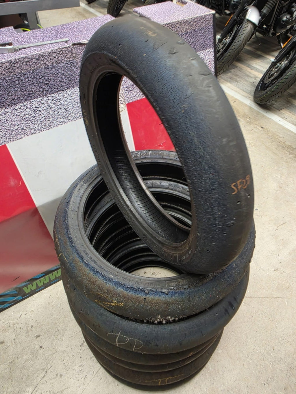 Pirelli Diablo Superbike SC1 125/70-17 Used BSB Scrub Motorcycle Tyre - SF28