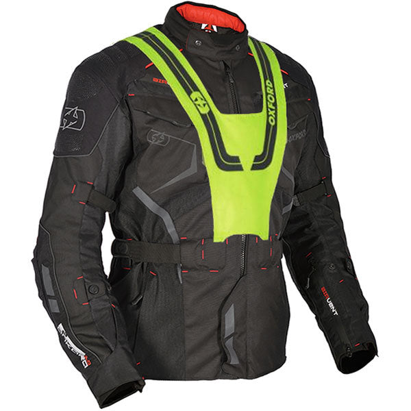 Oxford Ankara Long Waterproof Textile Motorcycle Motorbike Jacket - Black - SALE
