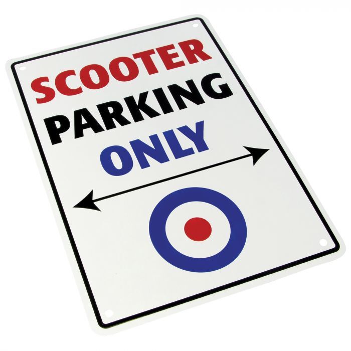 Bike It Motorcycle Motorbike Aluminium Scooter Parking Only Sign 205mm x 290mm