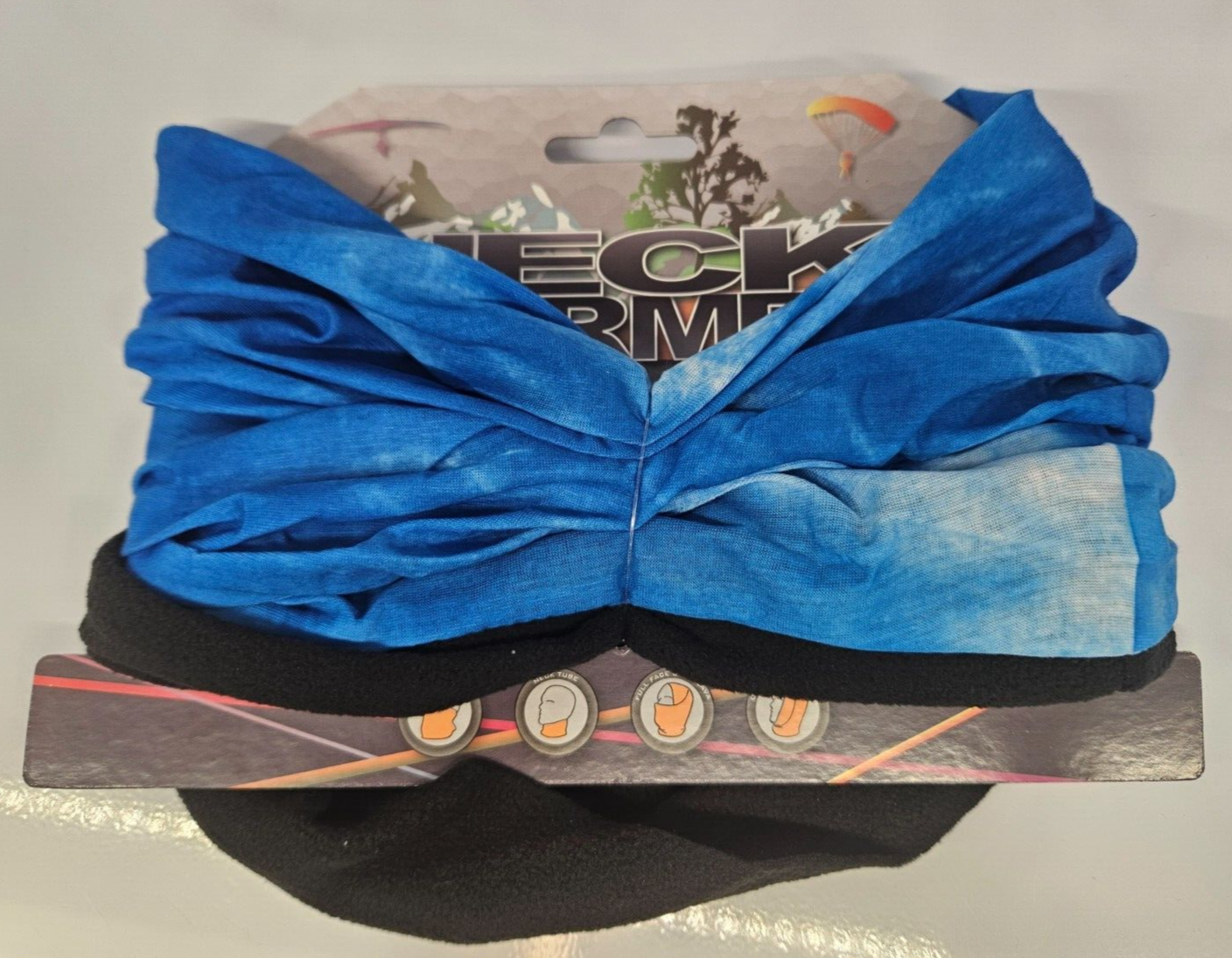 Oxford Motorcycle Motorbike Scooter Fleece Balaclava Neck Warmer Tie Dye Blue