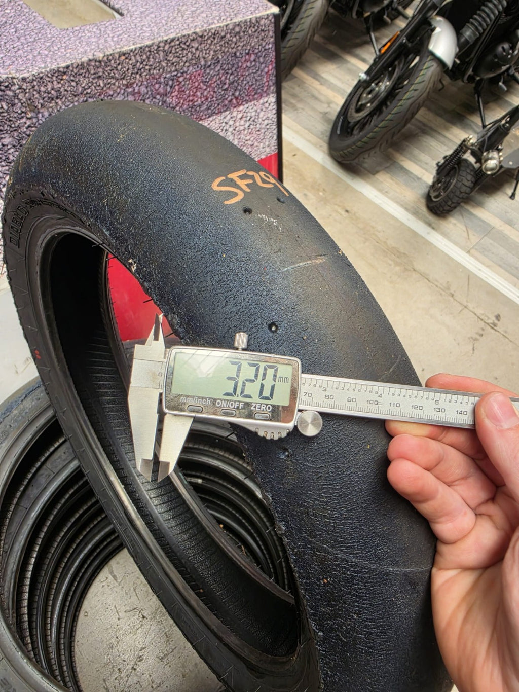 Pirelli Diablo Superbike SC1 125/70-17 Used BSB Scrub Motorcycle Tyre - SF29