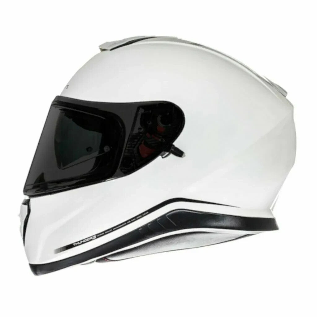 MT Thunder 3 SV Solid Plain Pearl White Full Face Sun Visor Motorcycle Helmet