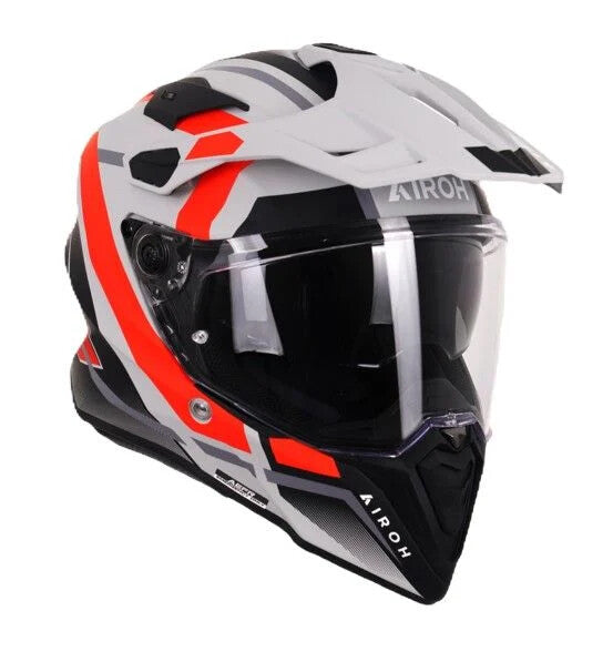 Airoh Commander 2 Adventure ECE 22.06 Carbon Motorcycle Helmet Orange/Grey Matt