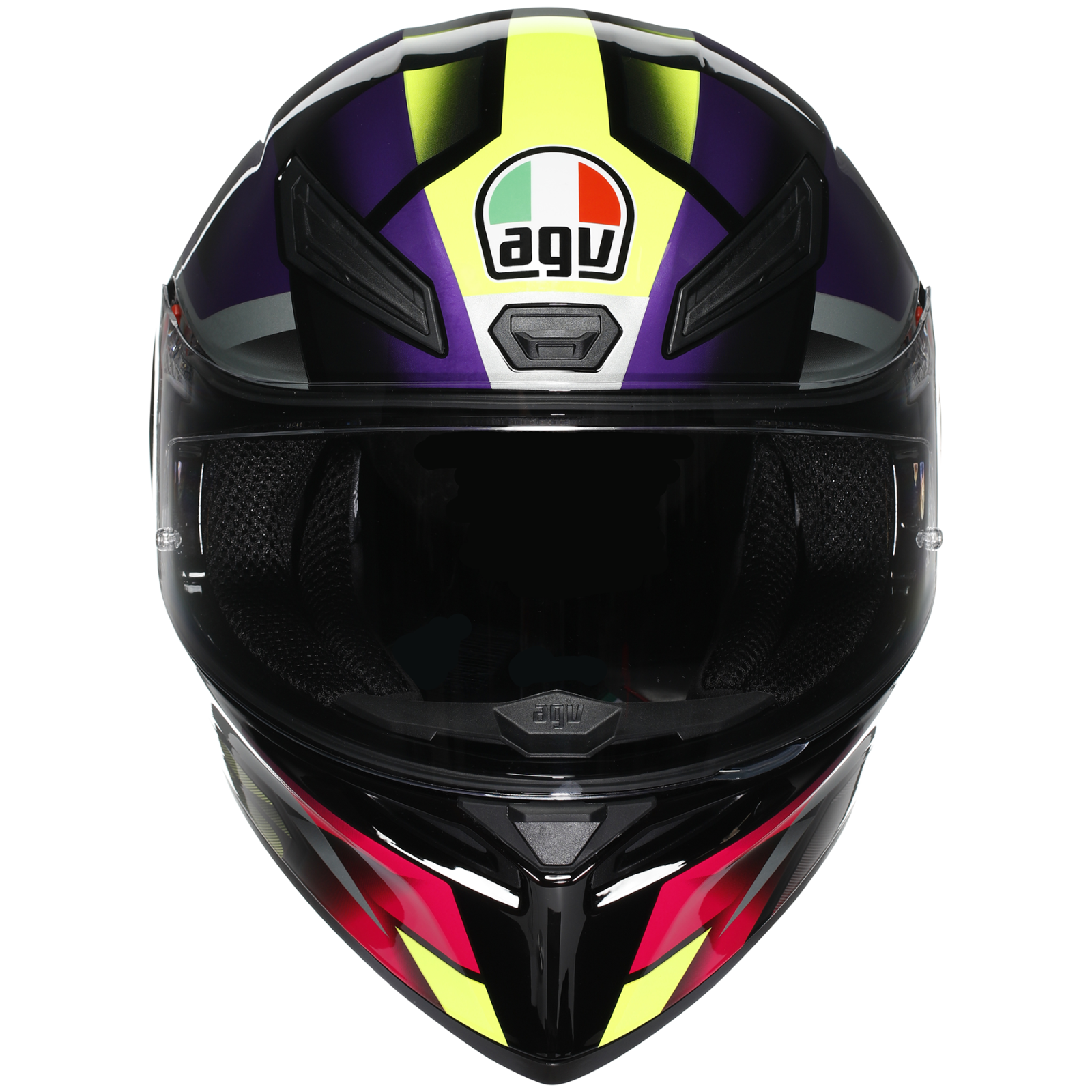 AGV K1S Fastlap Gloss Black Purple Pink ECE2206 Motorcycle Motorbike Helmet