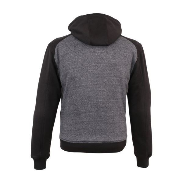 Weise Stealth CE AA Armoured Zip Front Motorcycle Motorbike Hoodie - Black Grey