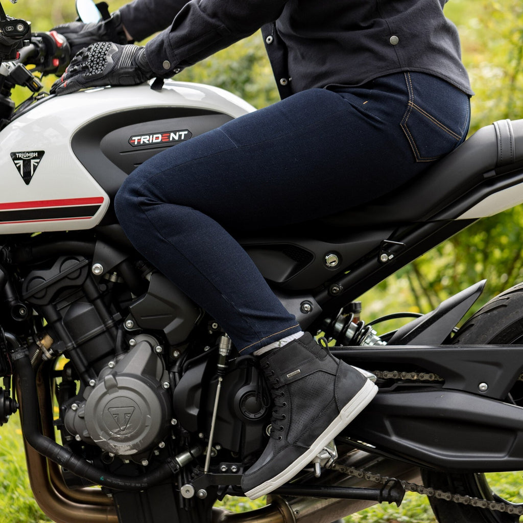 Oxford Super Stretch CE AA Motorcycle Motorbike Slim Womans Jeans Indigo Blue