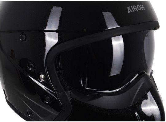 Airoh J110 Convertible ECE22.06 Motorcycle Motorbike Helmet Black Glitter Gloss