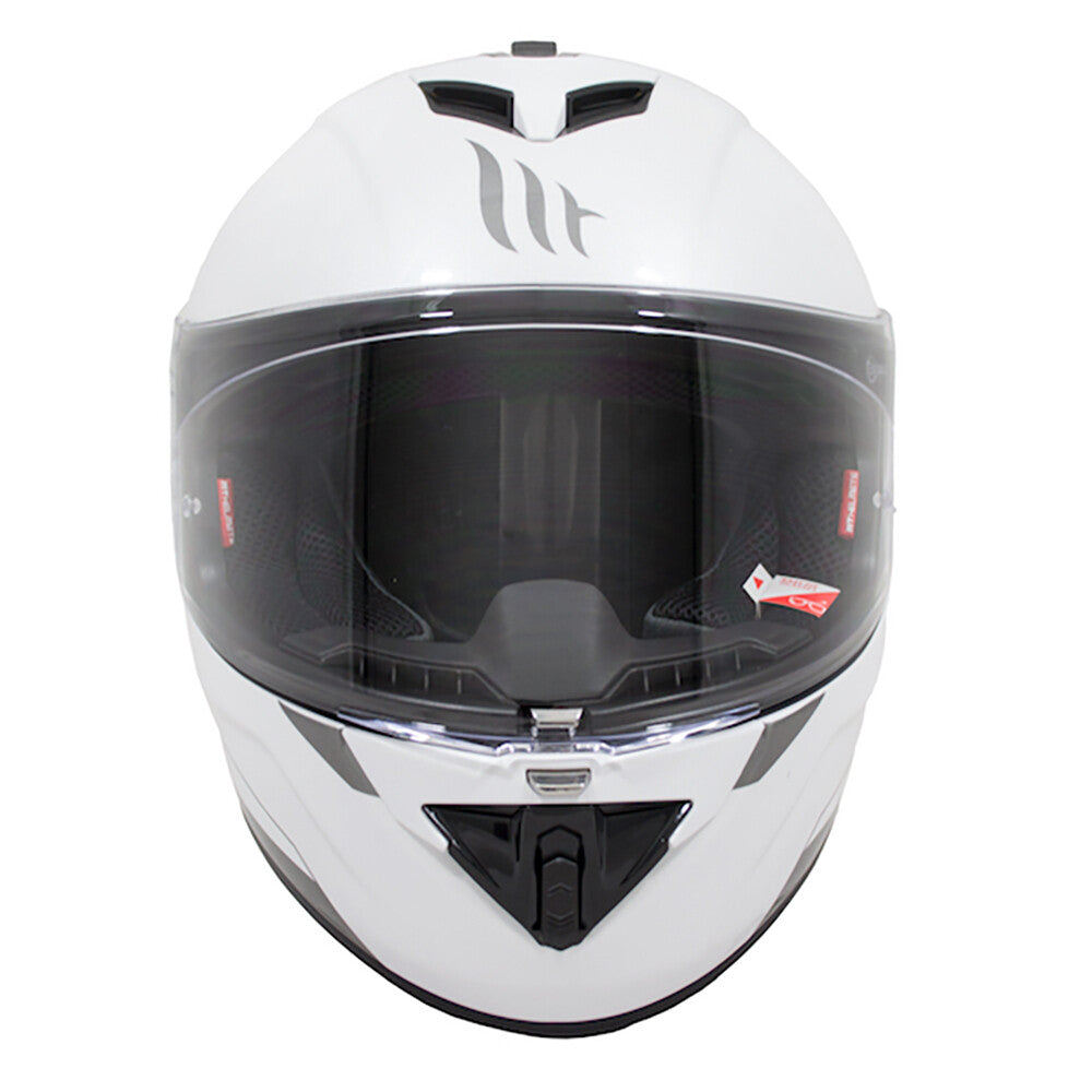 MT Rapide Fiberglass Full Face Motorcycle Motorbike Helmet Pearl White