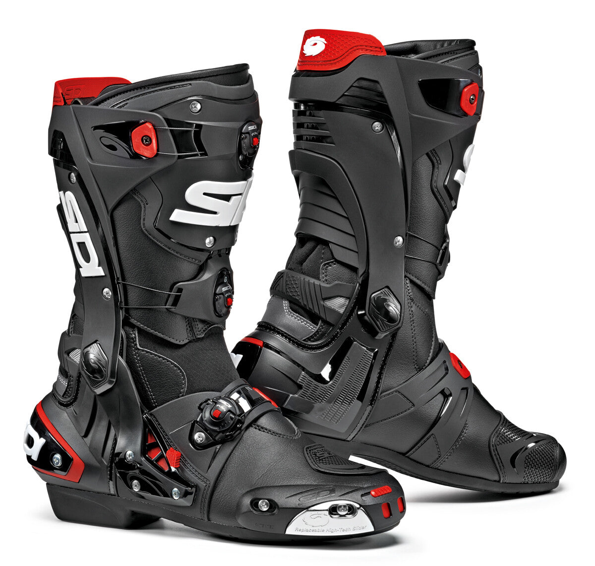Sidi Rex Sports Race Track Day Adjustable Motorcycle Motorbike Boots - Black