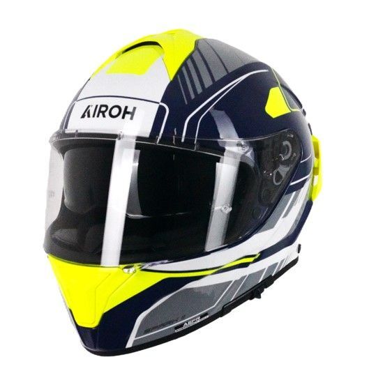 Airoh Spark 2 Chrono Full Face ECE2206 Motorcycle Motorbike Helmet Blue/Yellow