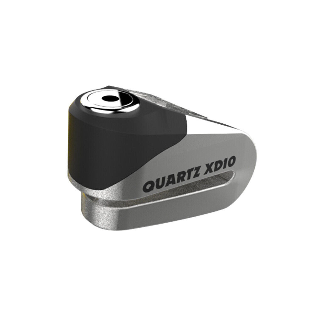 Oxford Quartz XD10 Motorcycle Motorbike Disc Lock 10mm Pin Stainless Black