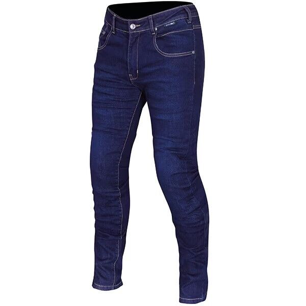 Route One Ladies Peyton CE Multi Layer Motorcycle Motorbike Jeans - Navy Blue