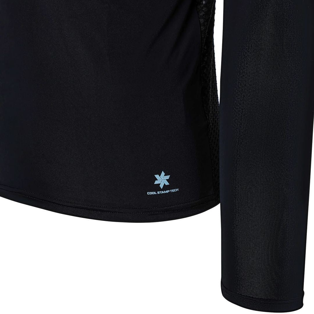 ZeroFit IceSkin Cooling Wicking Baselayer Long Sleeve Top - Black
