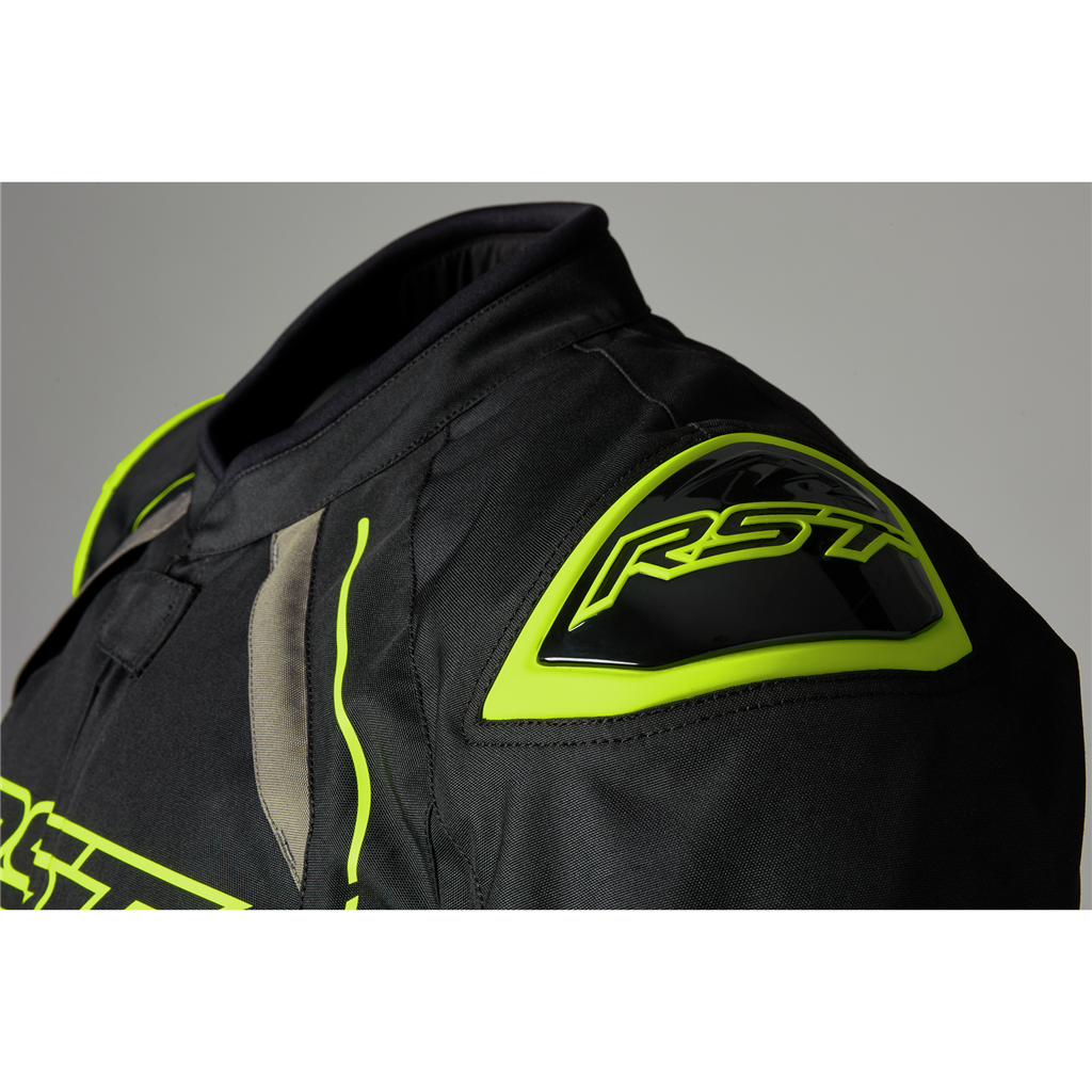 RST S1 Waterproof Textile Sports Style CE AA Motorcycle Motorbike Jacket Blk Yel