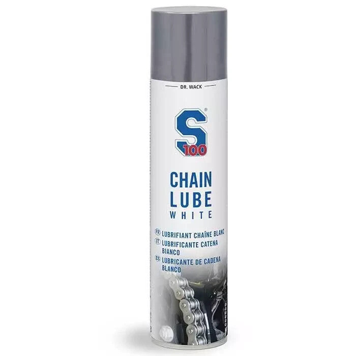 Dr Wack S100 Motorcycle Motorbike Chain Lube White 400ml