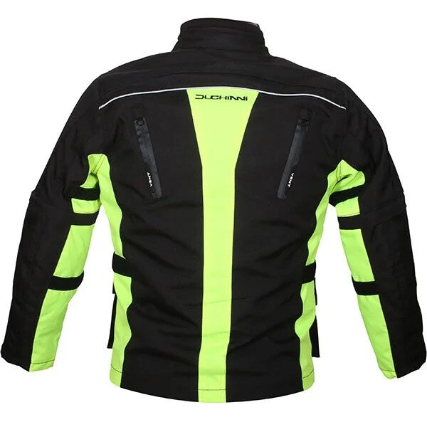 Duchinni Kids Jago Motorcycle Motorbike Children's Kids Textile Jacket Black Flu