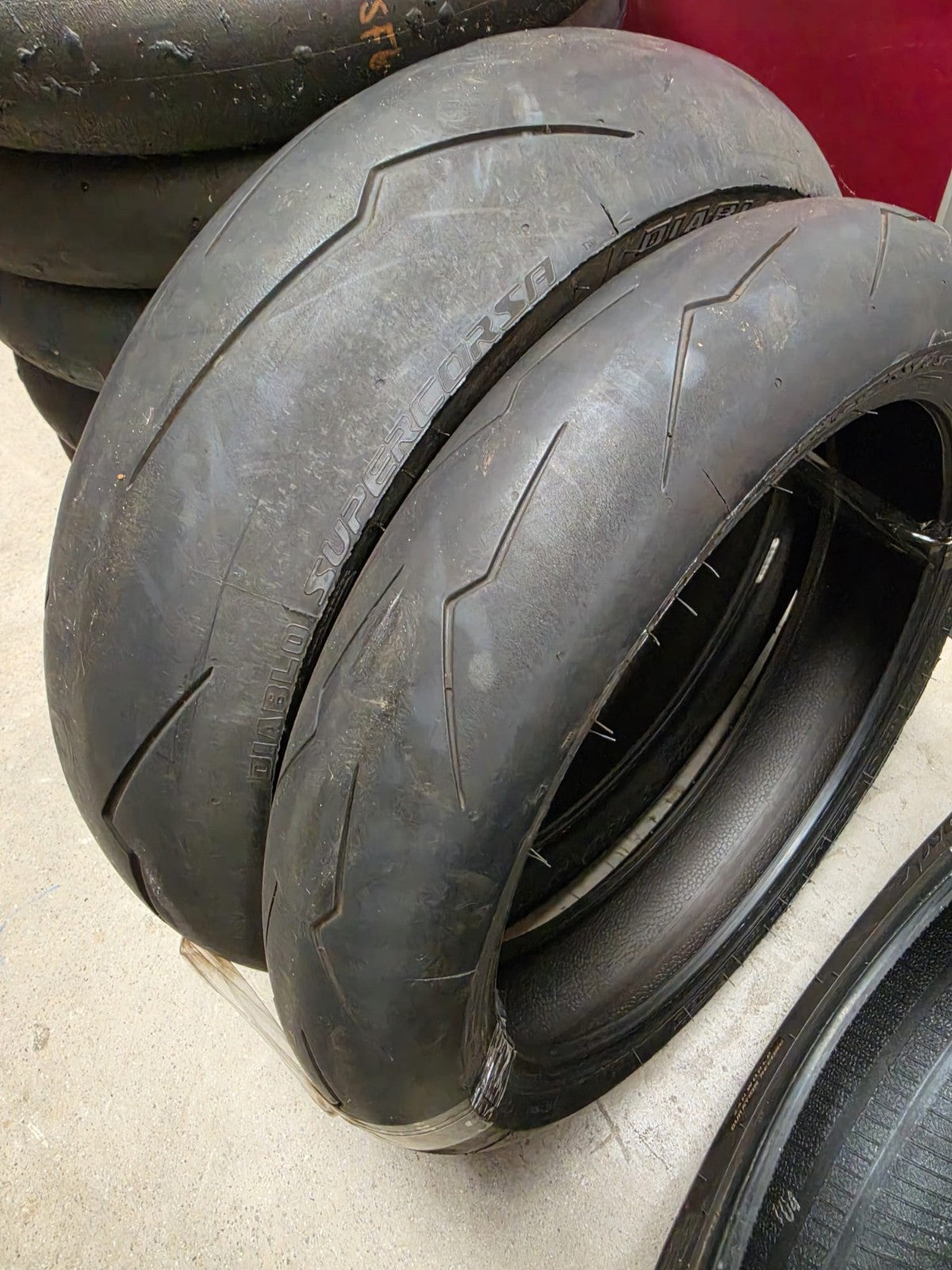 Pirelli Diablo Supercorsa SP pair of good tyres, part worn 180/55-17 + 120/70-17