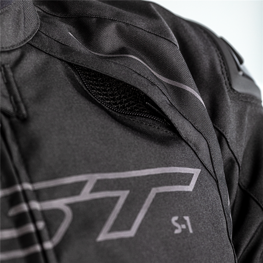 RST S1 Waterproof Textile Sports Style CE AA Motorcycle Motorbike Jacket Black