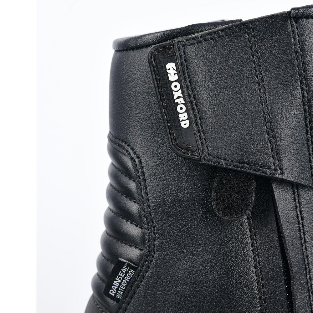 Oxford Warrior 2.0 Waterproof Rainseal Motorcycle Motorbike Short Boot Black