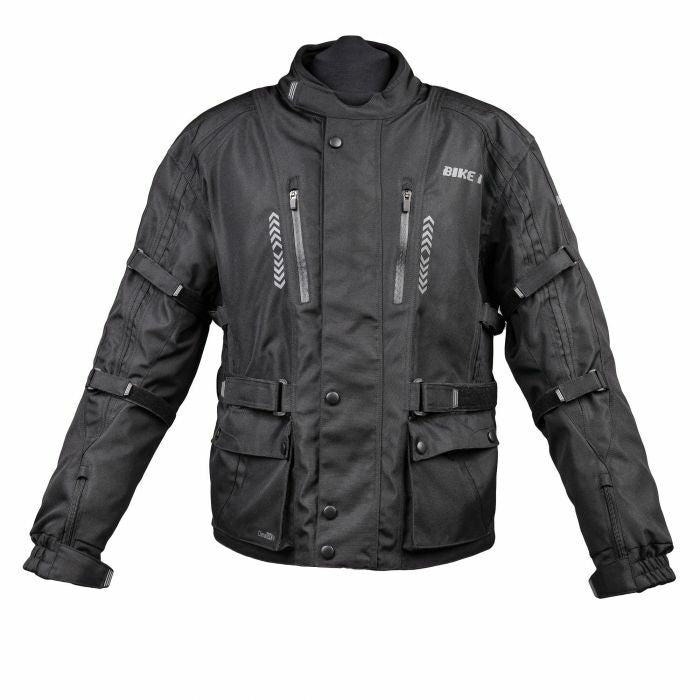 Bike It Triple Black All Weather Waterproof CE AA Motorcycle Motorbike Jacket