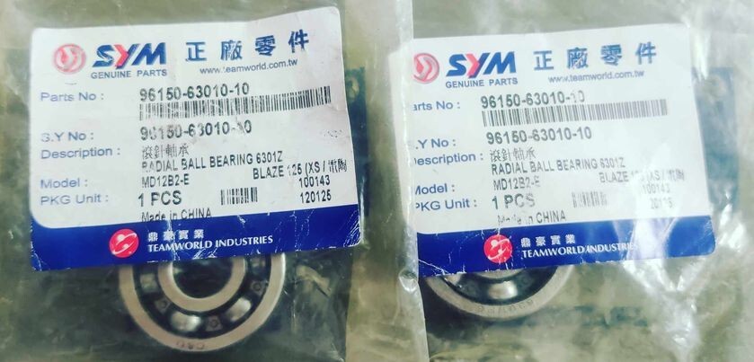 SYM New Genuine Part, Ball Bearing 96150-63010-10