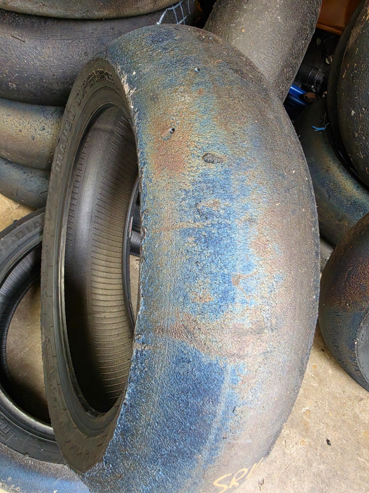 Pirelli Diablo Superbike SC0 190/60-17 Used BSB Scrub Motorcycle Tyre - SR16