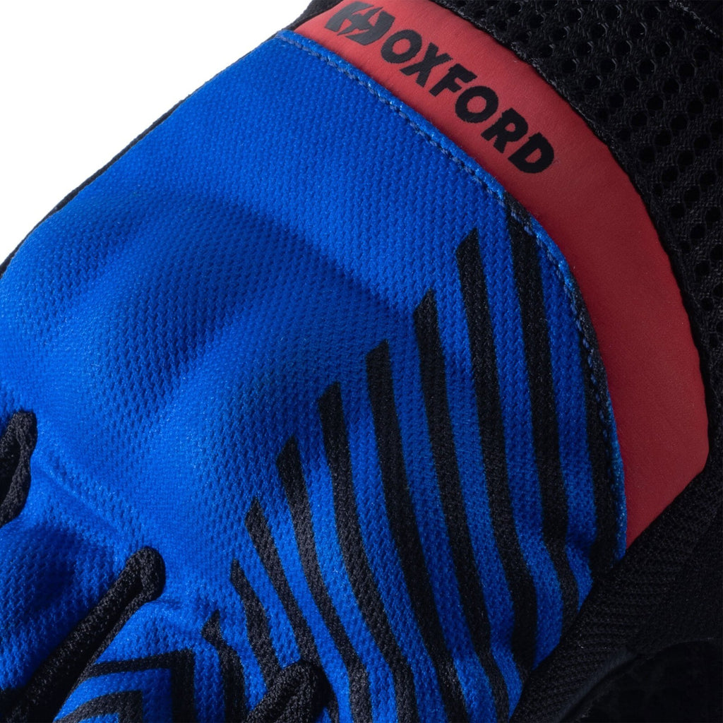 Oxford Motorcycle Motorbike Byron Mixed Summer Gloves Blue / Red