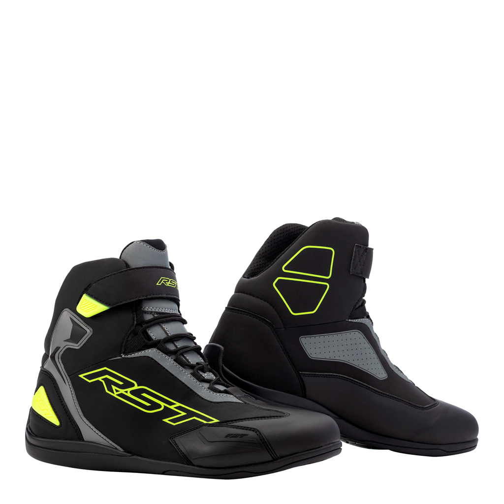 RST Sabre Moto Shoe Short Sports Vented Motorcycle Motorbike Shoe Boots Grey Flu