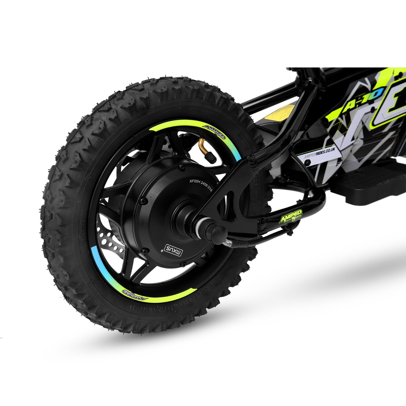 Amped A10 Black 150w 18v Electric Kids Age 3+ Balance Bike Black Yellow New 2025