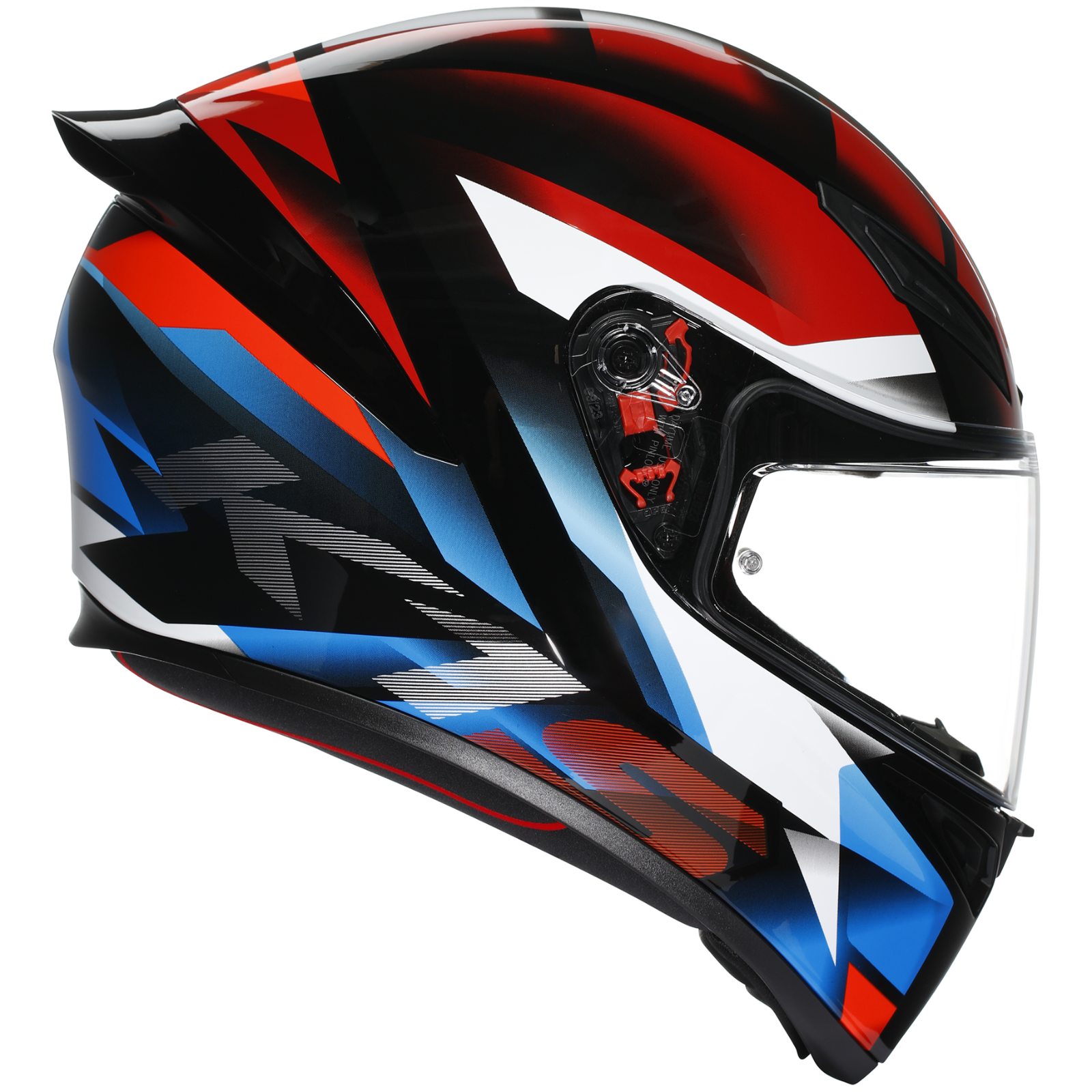 AGV K1S Fastlap Gloss Black Red Blue ECE2206 Motorcycle Motorbike Helmet
