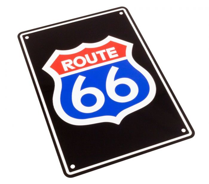Bike It Motorcycle Motorbike Aluminium Route 66 Parking Sign 205mm x 290mm