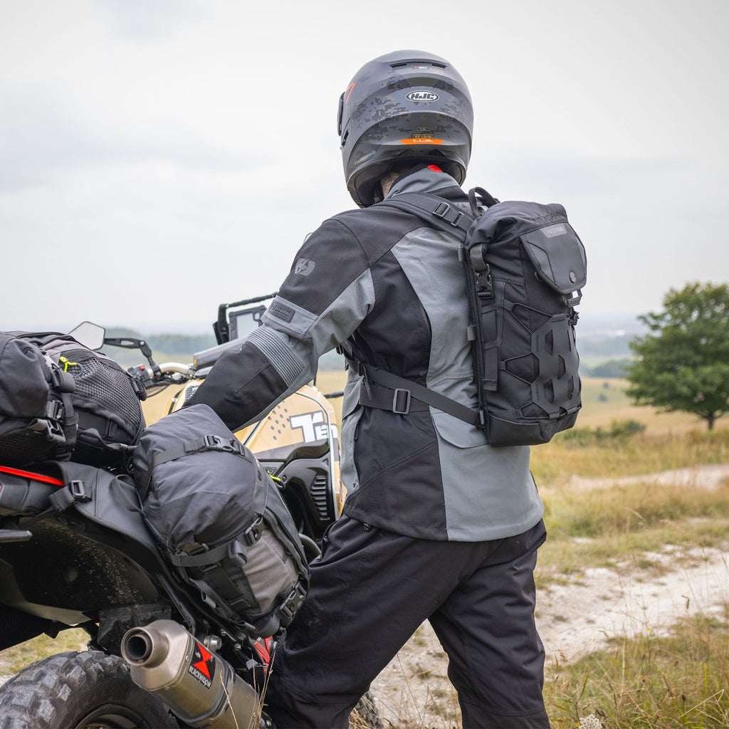Oxford Atlas B-10 Advanced Motorcycle Motorbike Waterproof Backpack Black OL1002