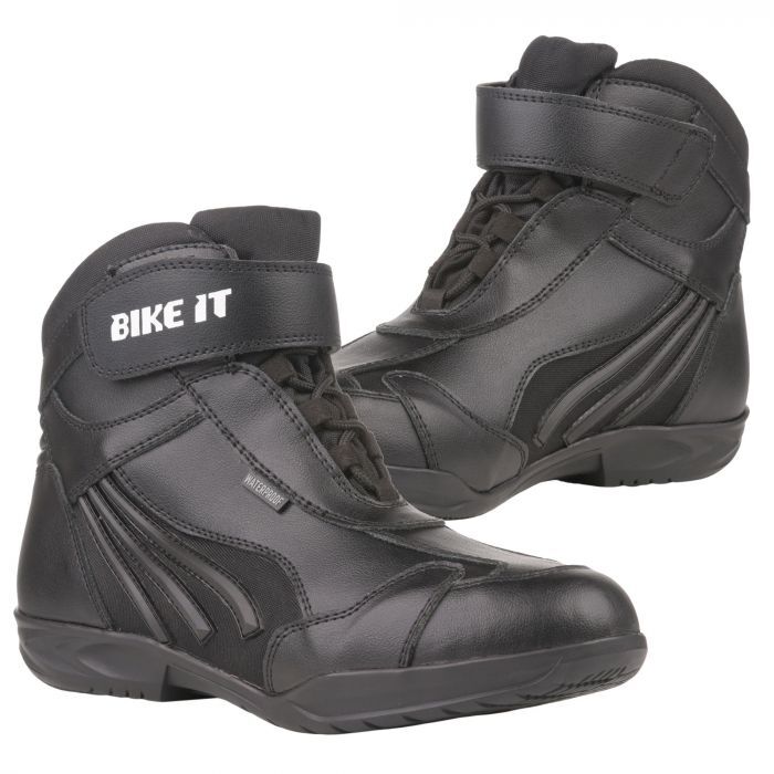 Bike It Perun Low-Cut Black Waterproof Motorcycle Motorbike Ankle Boot