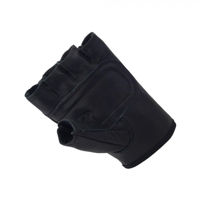 Bike It Delisa Classic Leather Motorcycle Motorbike Fingerless Gloves
