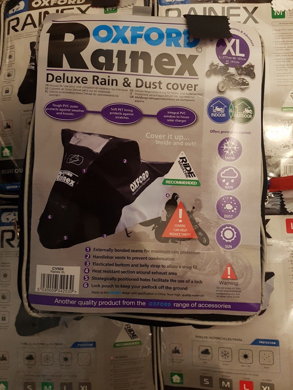 Oxford Rainex Deluxe Cover CV504 Extra Large XL Motorbike Motorcycle Cover
