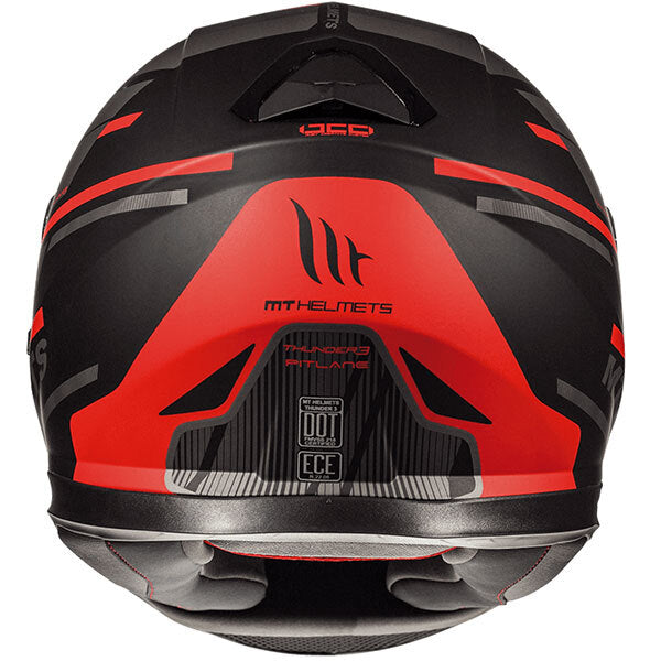 MT Thunder 3 SV Pitlane Motorcycle Motorbike Full Face Helmet Matt Red / Black