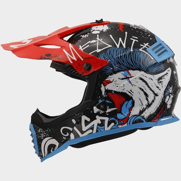 LS2 MX437 Fast Evo Mini 2 Kids ECE2206 MX Motocross Helmet Starmaw Black