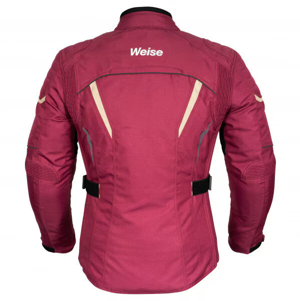 Weise Ladies Nashua Waterproof Motorcycle Motorbike Textile Jacket - Wine Red